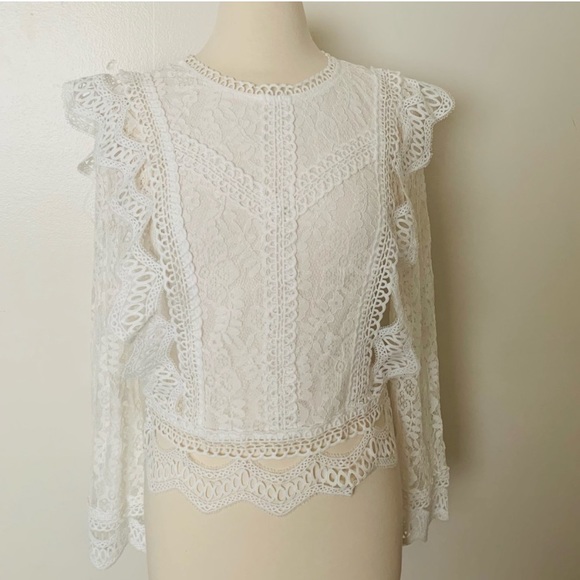 Last 1 L! 5 Star Rated New Bohemian Crochet Top with Back Zipper - Picture 13 of 15